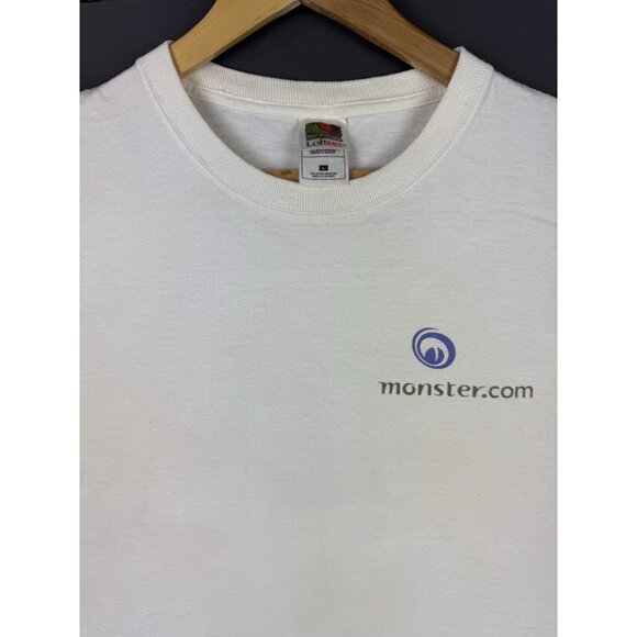 Vintage 90's Monster Dot Com Website Promo Rare Computer Art Graphic White Shirt - Picture 9 of 14